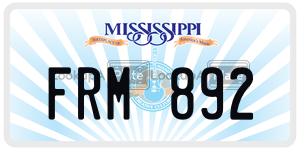 FRM892  license plate in MS