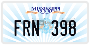 FRN398  license plate in MS
