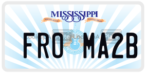 FROMA2B  license plate in MS