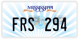 FRS294  license plate in MS