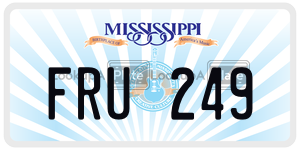 FRU249  license plate in MS
