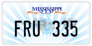 FRU335  license plate in MS