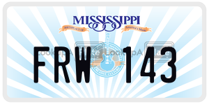 FRW143  license plate in MS