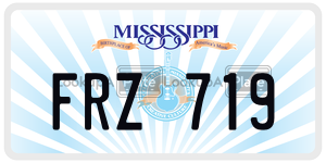FRZ719  license plate in MS