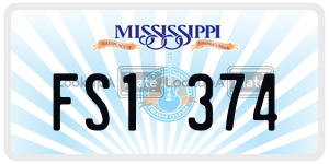 FS1374  license plate in MS