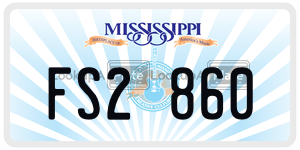 FS2860  license plate in MS