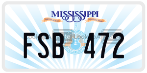 FSB472  license plate in MS