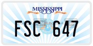 FSC647  license plate in MS