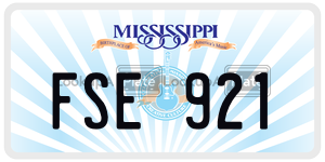 FSE921  license plate in MS