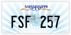 FSF257  license plate in MS