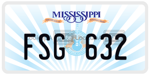 FSG632 license plate in Mississippi