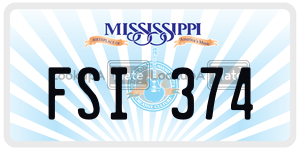 FSI374  license plate in MS