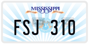 FSJ310  license plate in MS