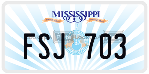 FSJ703  license plate in MS