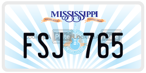 FSJ765  license plate in MS
