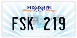 FSK219  license plate in MS