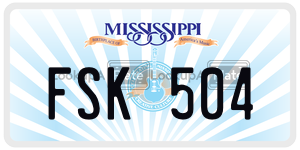 FSK504  license plate in MS