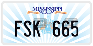 FSK665  license plate in MS