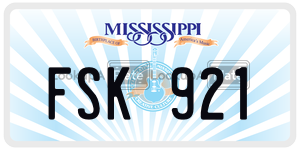 FSK921  license plate in MS