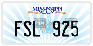 FSL925  license plate in MS