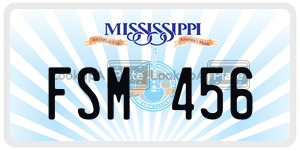 FSM456  license plate in MS