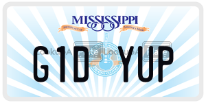 G1DYUP  license plate in MS