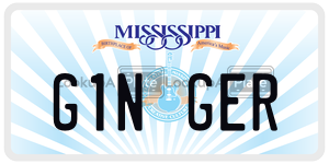 G1NGER  license plate in MS