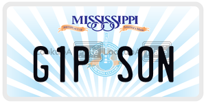 G1PSON  license plate in MS