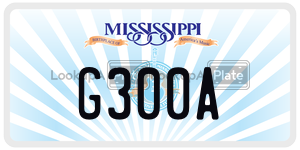 G300A  license plate in MS