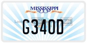 G340D  license plate in MS