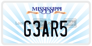 G3AR5  license plate in MS