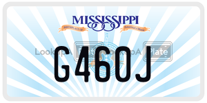 G460J  license plate in MS