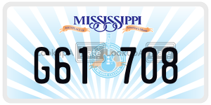 G61708  license plate in MS