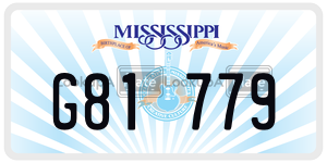 G81779  license plate in MS