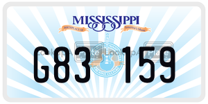 G83159  license plate in MS