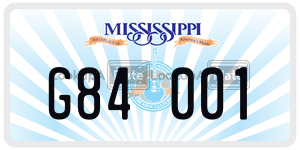 G84001  license plate in MS
