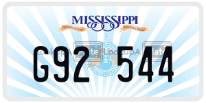G92544  license plate in MS