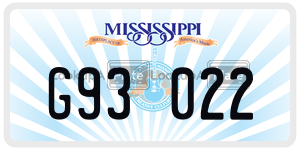 G93022  license plate in MS