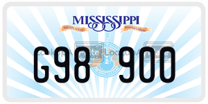 G98900  license plate in MS
