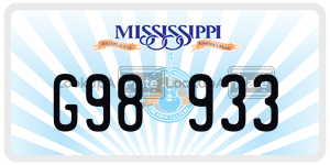G98933  license plate in MS