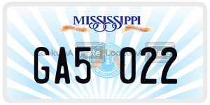 GA5022 license plate in Mississippi