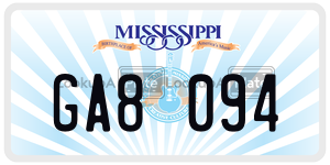 GA8094  license plate in MS