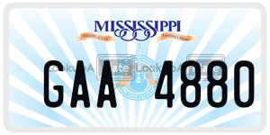 GAA4880  license plate in MS