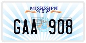 GAA908  license plate in MS