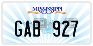 GAB927  license plate in MS