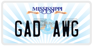 GADAWG  license plate in MS