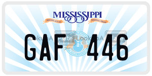 GAF446  license plate in MS