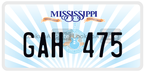 GAH475  license plate in MS