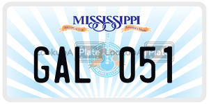 GAL051  license plate in MS