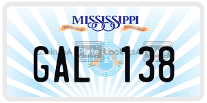GAL138  license plate in MS